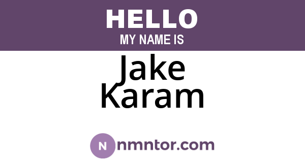 Jake Karam