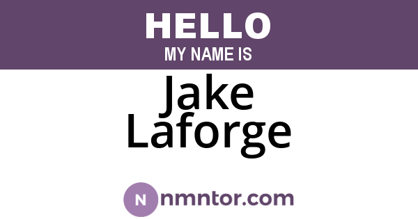 Jake Laforge