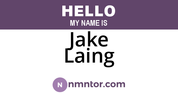 Jake Laing