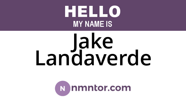 Jake Landaverde