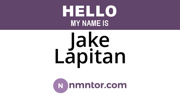 Jake Lapitan