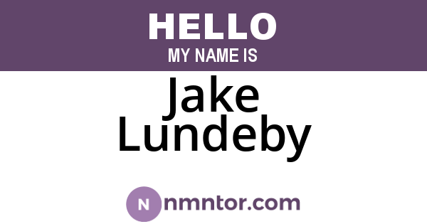 Jake Lundeby