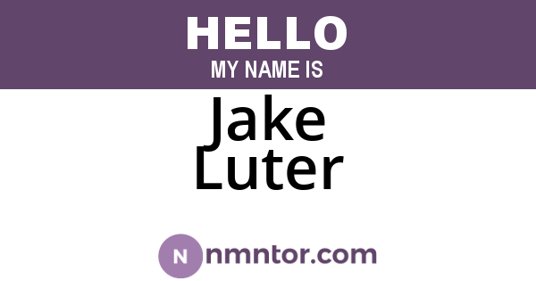 Jake Luter