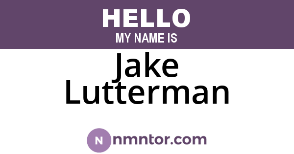 Jake Lutterman