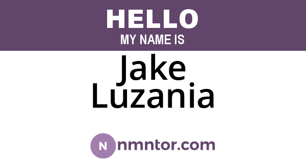 Jake Luzania