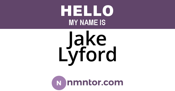Jake Lyford