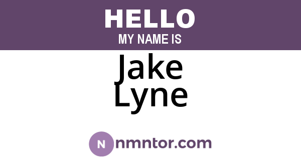 Jake Lyne