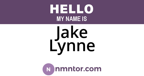 Jake Lynne
