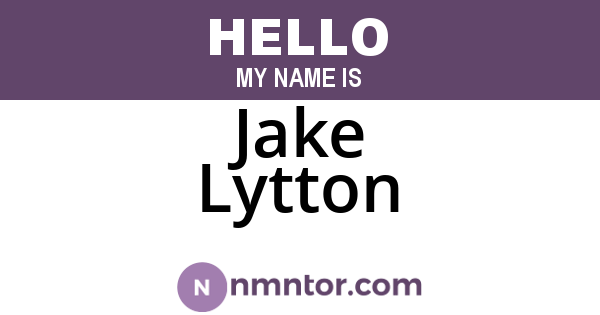 Jake Lytton