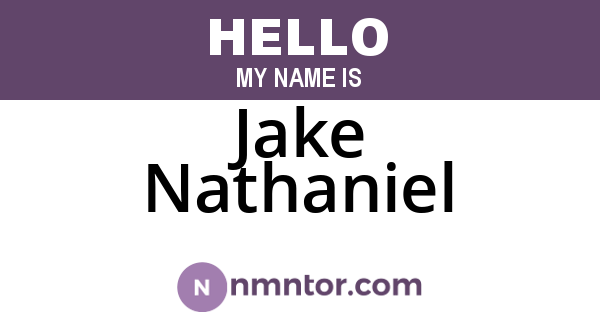 Jake Nathaniel