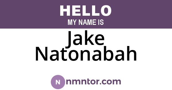 Jake Natonabah