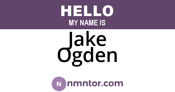 Jake Ogden