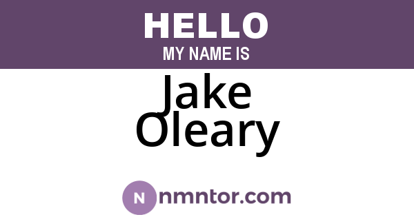 Jake Oleary
