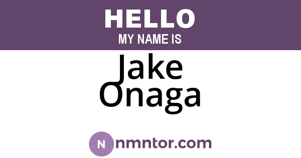 Jake Onaga