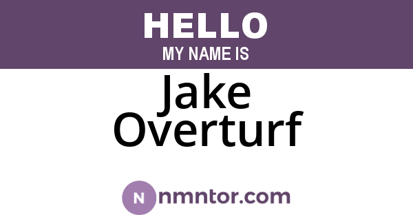 Jake Overturf