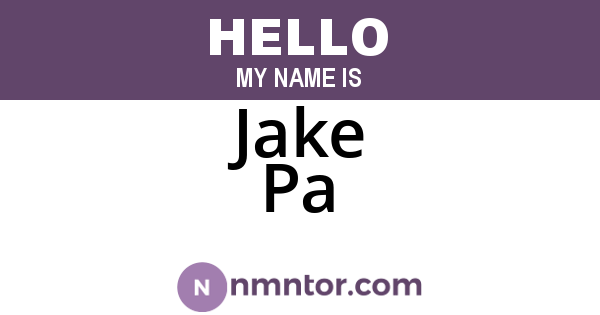 Jake Pa