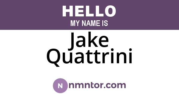 Jake Quattrini