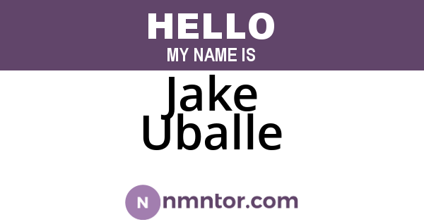 Jake Uballe