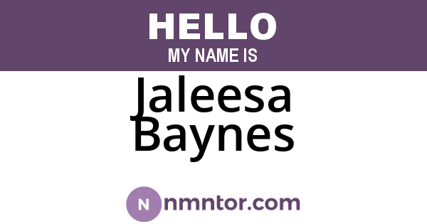 Jaleesa Baynes