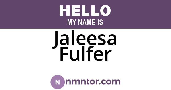 Jaleesa Fulfer