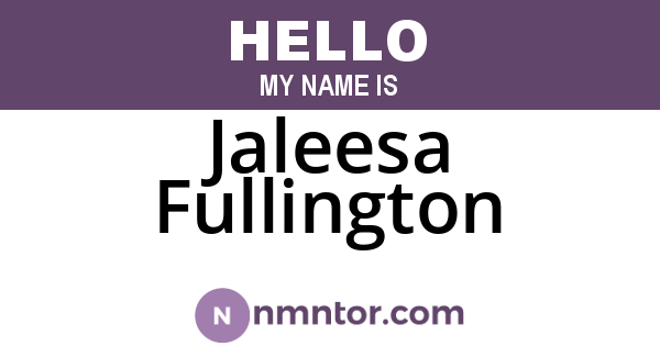 Jaleesa Fullington