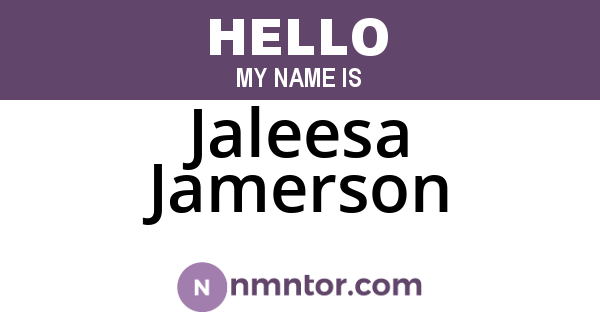 Jaleesa Jamerson