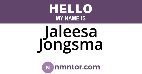 Jaleesa Jongsma