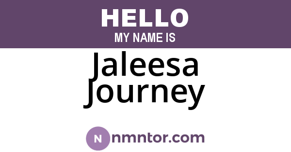 Jaleesa Journey