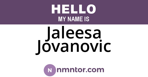 Jaleesa Jovanovic
