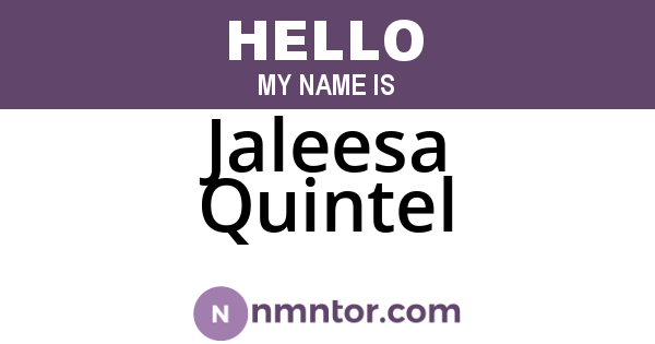 Jaleesa Quintel