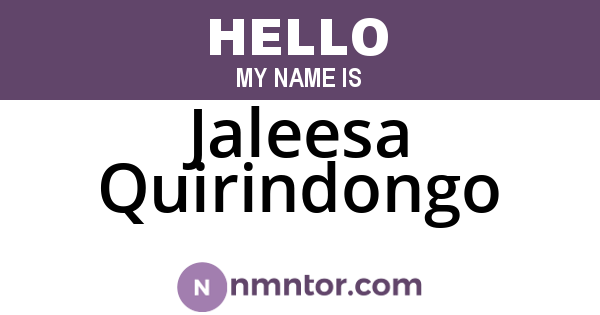 Jaleesa Quirindongo