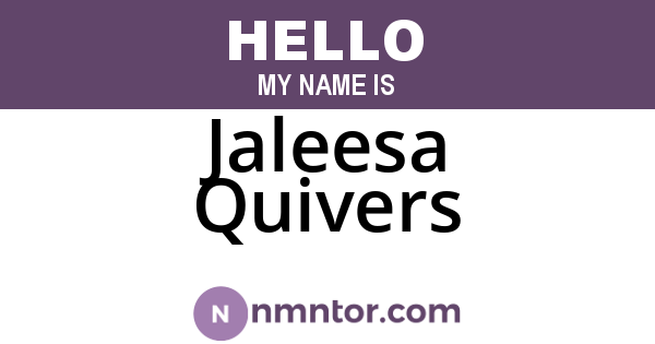Jaleesa Quivers