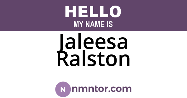Jaleesa Ralston