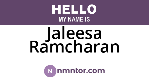 Jaleesa Ramcharan