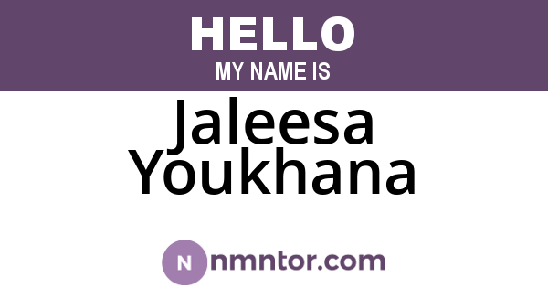 Jaleesa Youkhana