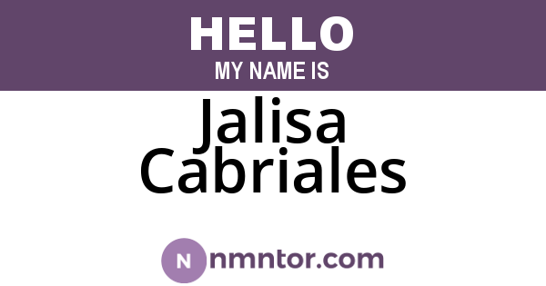 Jalisa Cabriales