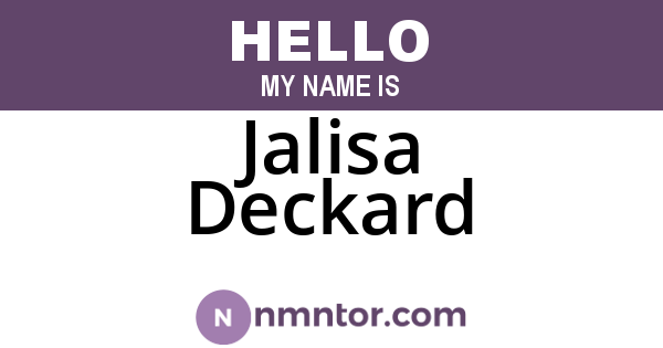 Jalisa Deckard