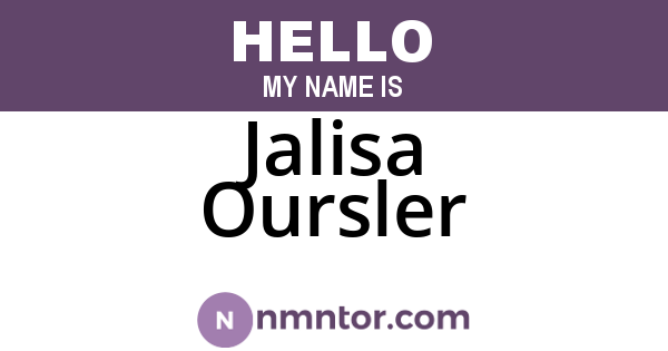 Jalisa Oursler