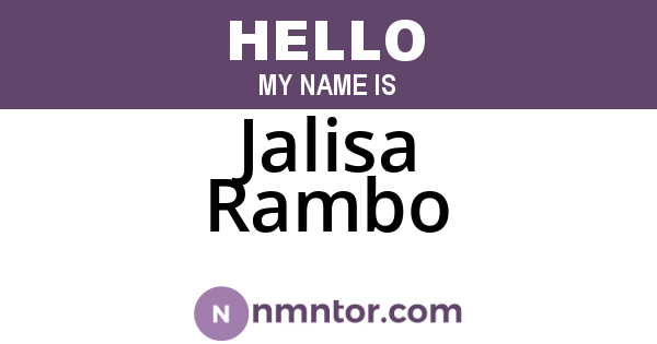 Jalisa Rambo