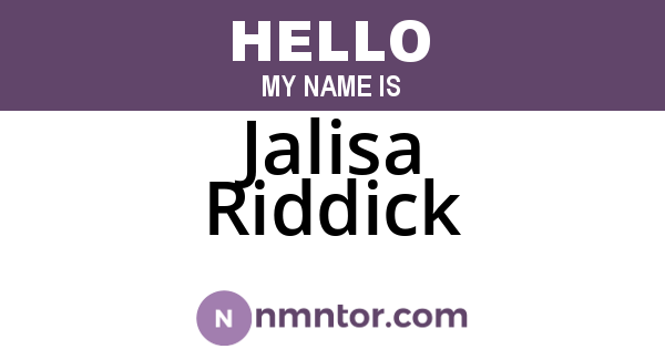 Jalisa Riddick