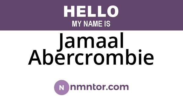 Jamaal Abercrombie