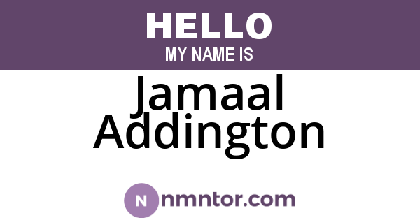 Jamaal Addington