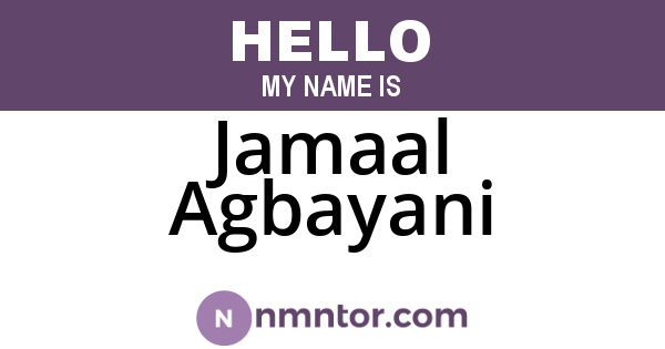 Jamaal Agbayani