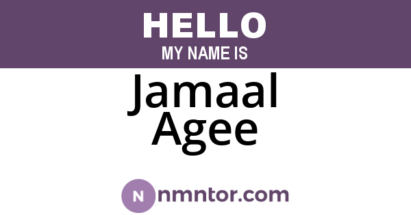 Jamaal Agee