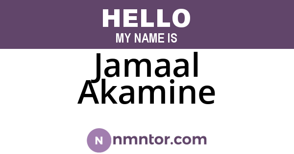 Jamaal Akamine