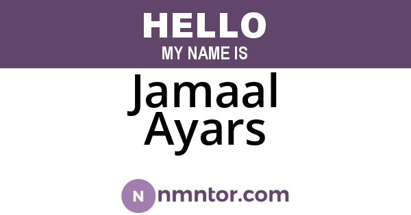 Jamaal Ayars