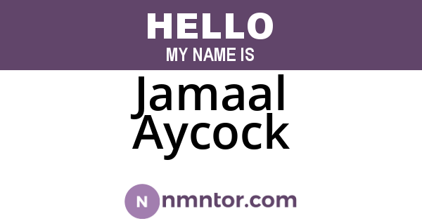 Jamaal Aycock