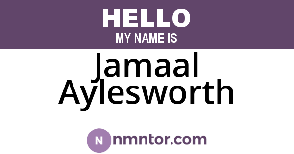 Jamaal Aylesworth