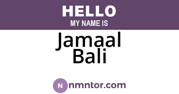 Jamaal Bali