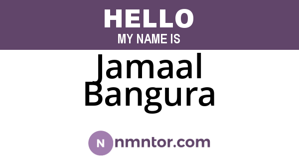 Jamaal Bangura